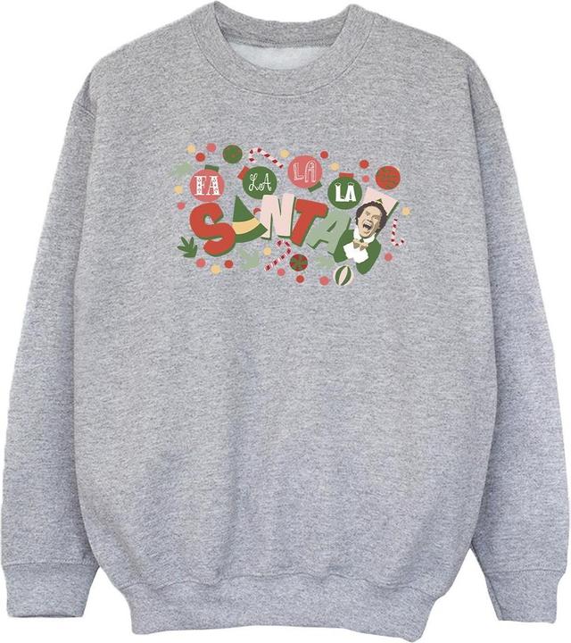 Actual product image Elf Girls Santa Fa La La Sweatshirt (140, 146)