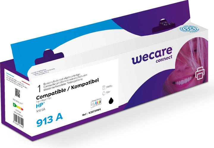 Wecare Inkt 913A gereviseerd zwart L0R95AE voor HP PW Pro 452/477 3800 p. (BK)
