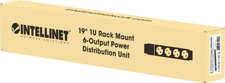 Actual product image Intellinet 19" 6-way socket strip / PDU, protective contact, 1 U