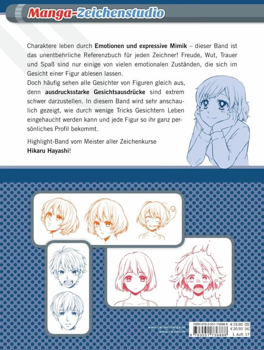Actual product image Manga-Zeichenstudio: Emotionen und Mimik ausdrucksstark zeichnen (German, Hikaru Hayashi, 2017)