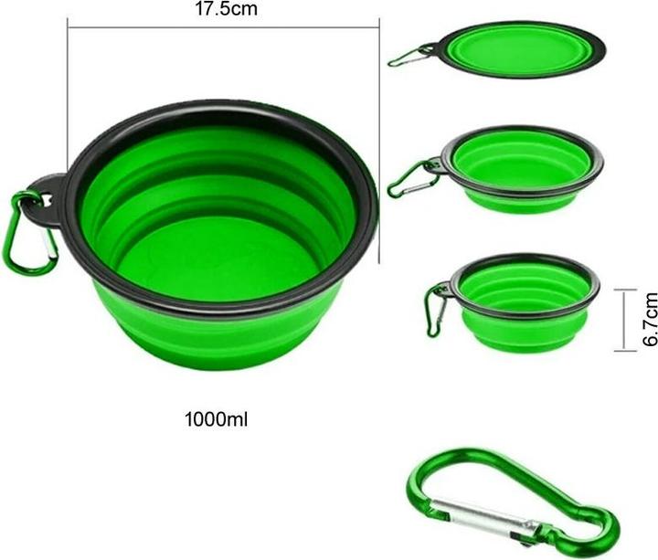 Image du produit Out of the blue Gamelle de voyage pliable pour chien, 1000 ml (1 l)