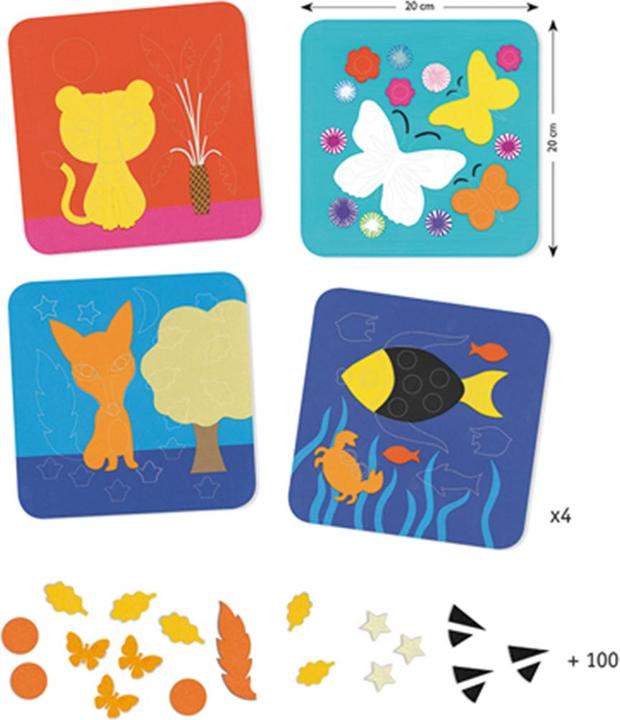 Actual product image Djeco Felt pictures Sweet Nature