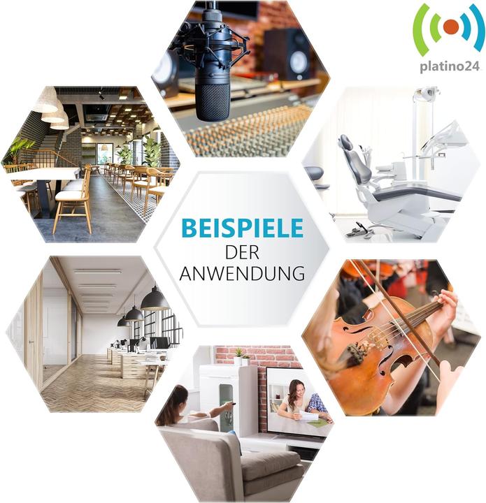 Produktbild Platino24 Schallabsorber, Weiss (6 Stk.)