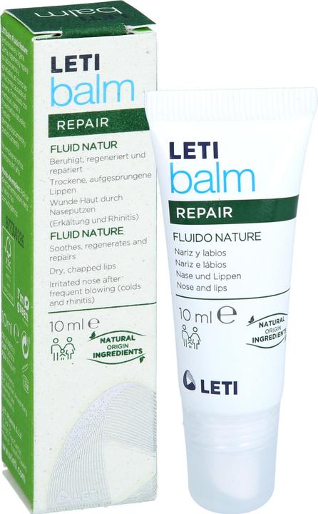 Actual product image Leti balm Fluid Natur - Schützender Nasen- und Lippenbalsam bei trockener und rissiger Haut mit natü (10 ml)