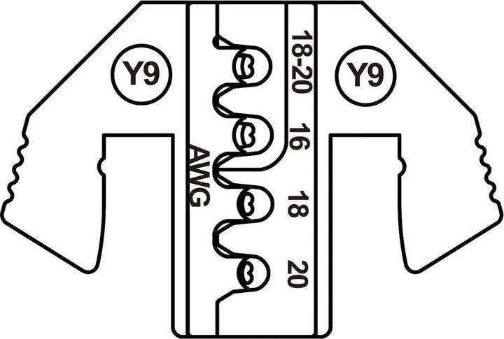 Image du produit Toolcraft TO-9625899 Crimpeinsatz Sumitomo Terminal 8100-3655, Yazaki Terminal (50.70 mm)