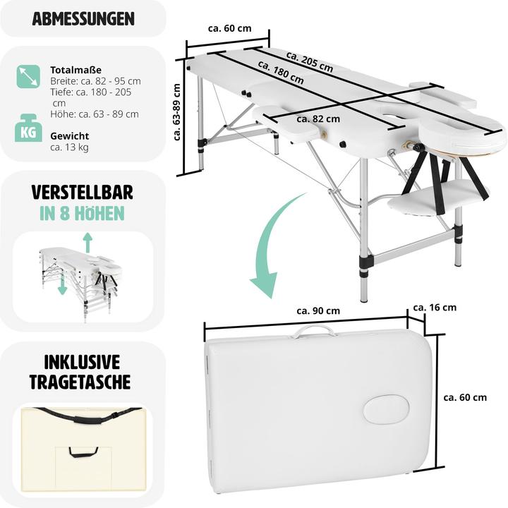 Produktbild tectake 2 Zonen Massageliege