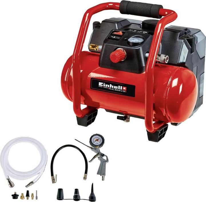 Actual product image Einhell TE-AC 36/6/8 Li OF Set (8 bar, 6 l)