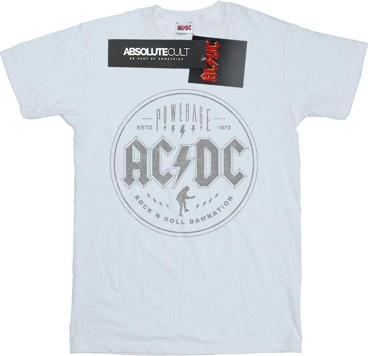 AC/DC Rock N Roll Damnation Schwarz Baumwolle Boyfriend TShirt