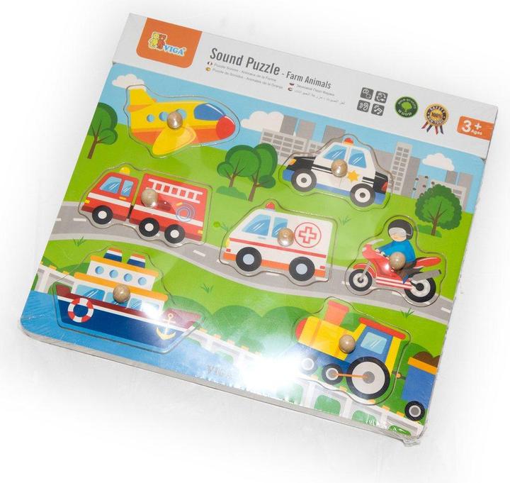Immagine prodotto Viga Toys SP VIG veicoli puzzle in legno (7 pezzi)