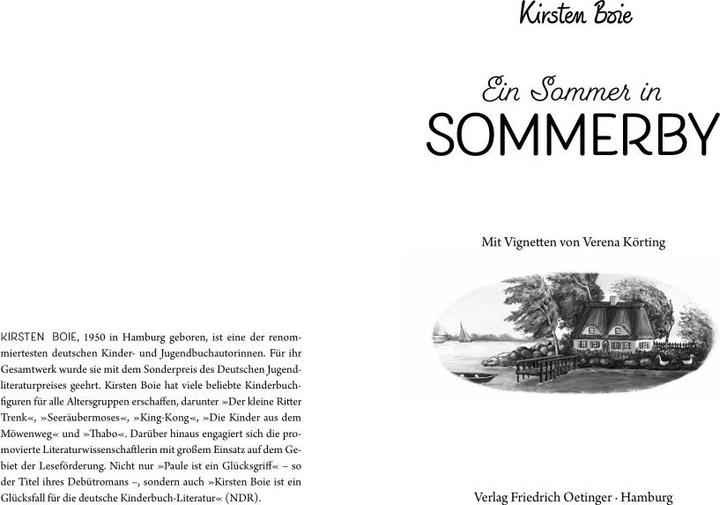 Actual product image Ein Sommer in Sommerby (German, Kirsten Boie, 2018)