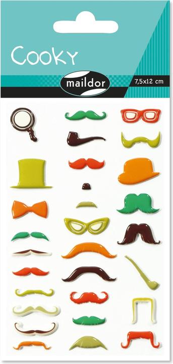 Actual product image Clairefontaine 3D moustache motif sticker