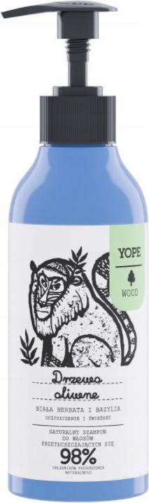 Actual product image Yope Natural shampoo for oily hair Olive Tree 300ml (300 ml, Liquid shampoo)