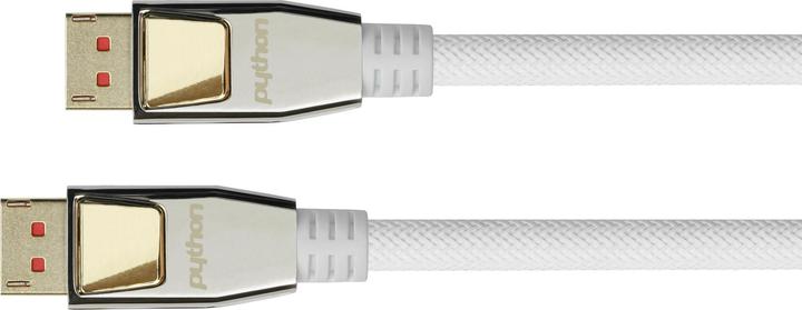 Actual product image Python PYT M0259 DisplayPort Cable DP 1.4 8Ka60 Hz active white 10 m (10 m, DisplayPort)