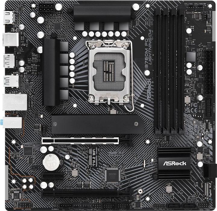 Produktbild AsRock B760M PG LIGHTNING (LGA 1700, Intel B760, mATX)
