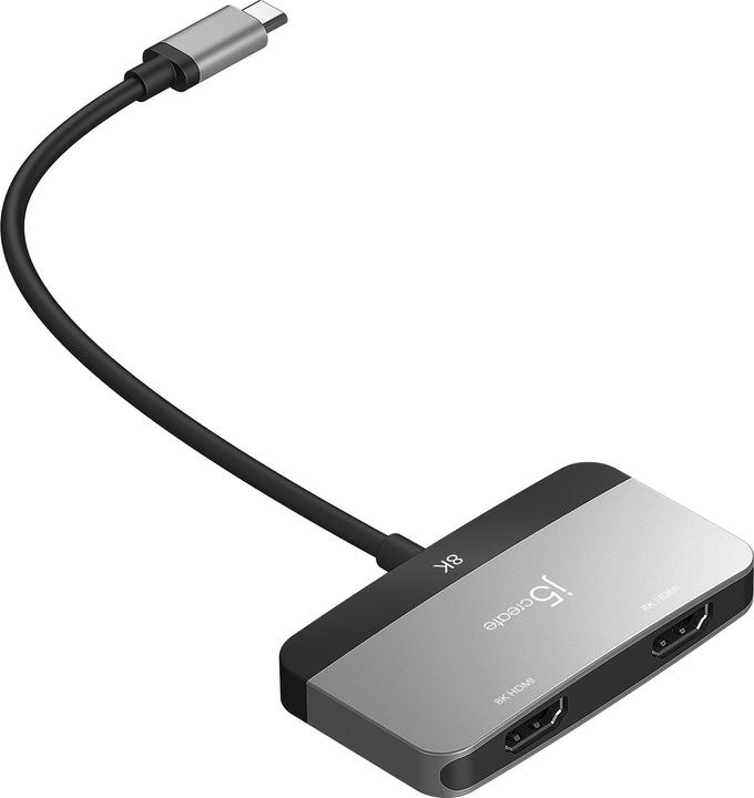 Image du produit j5Create JCA465-N Adaptateur d'écran 8K USB-C® vers double HDMI™ (USB-C, 20 cm)