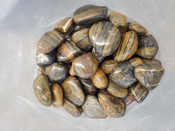 Image du produit Aquagart 100kg Polierter Kiesel Glanzkies Flusskiesel Kieselsteine Gartenkies Zierkies # (30 x 30 x 20 cm)