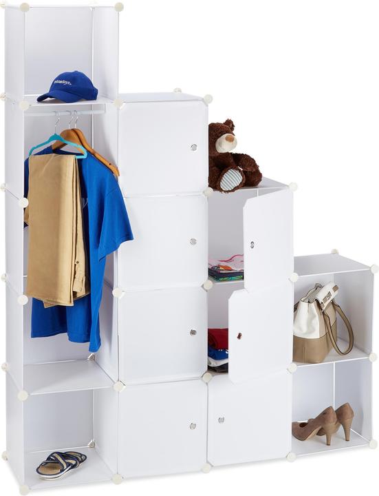 Actual product image Relaxdays 12 Compartment Modular Wardrobe (145.5 x 36.5 x 145.5 cm)