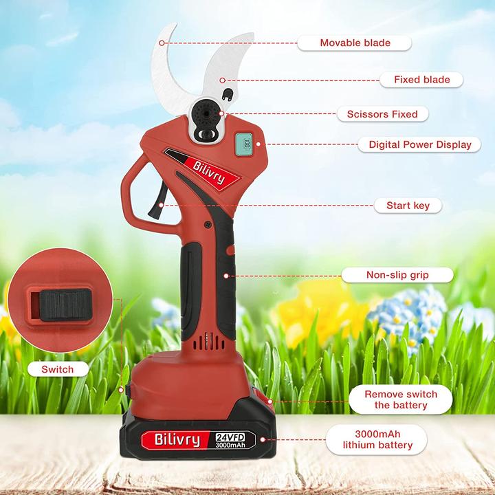 Actual product image Bilivry Battery pruning shears 24V