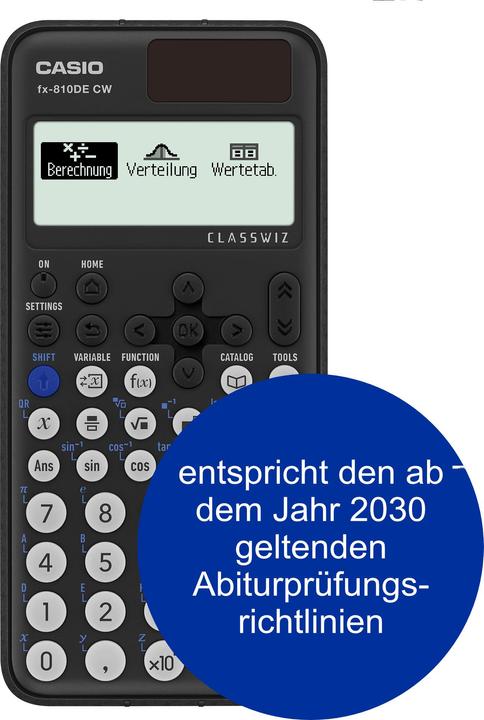 Actual product image Casio FX-810DE CW (Batteries)