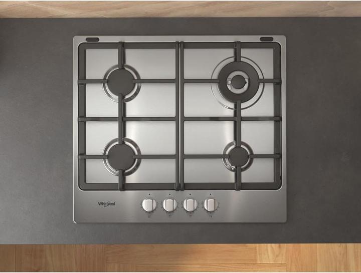 Image du produit Whirlpool TGML 661 IX R inox Intégré 58 cm Plaque de cuisson à gaz 4 zone(s)
