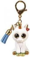 Immagine prodotto Ty - Portachiavi Mini Boos Clips - Unicorno - Pixy - Bianco - Con nappina blu - Il portachiavi alla