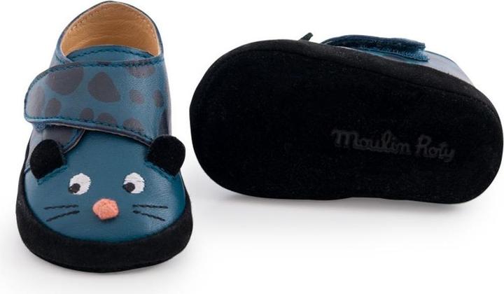 Produktbild Moulin Roty Lederschühchen blauer Panther Dans La Jungle 6/12 Monate (12)