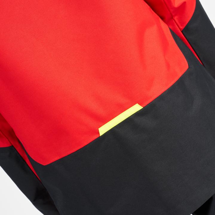 Produktbild Tribord Regenjacke Segeljacke Kinder wasserdicht winddicht - Sailing 300 rot/gelb (10, 11, 12)