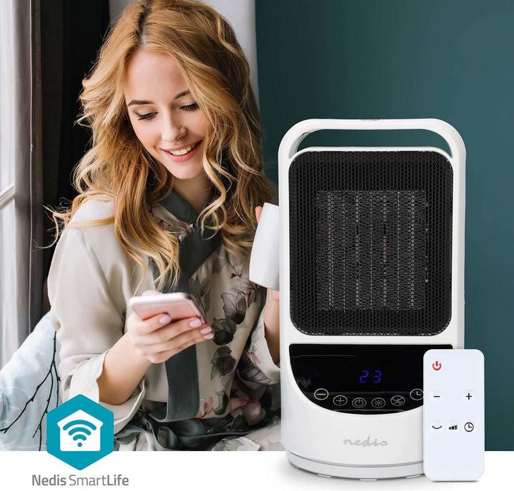 Productafbeelding Nedis SmartLife keramische PTC-luchtverhitter | Wi-Fi | 1500 W | 2 warmtestanden | oscillatie | display (1500 W)