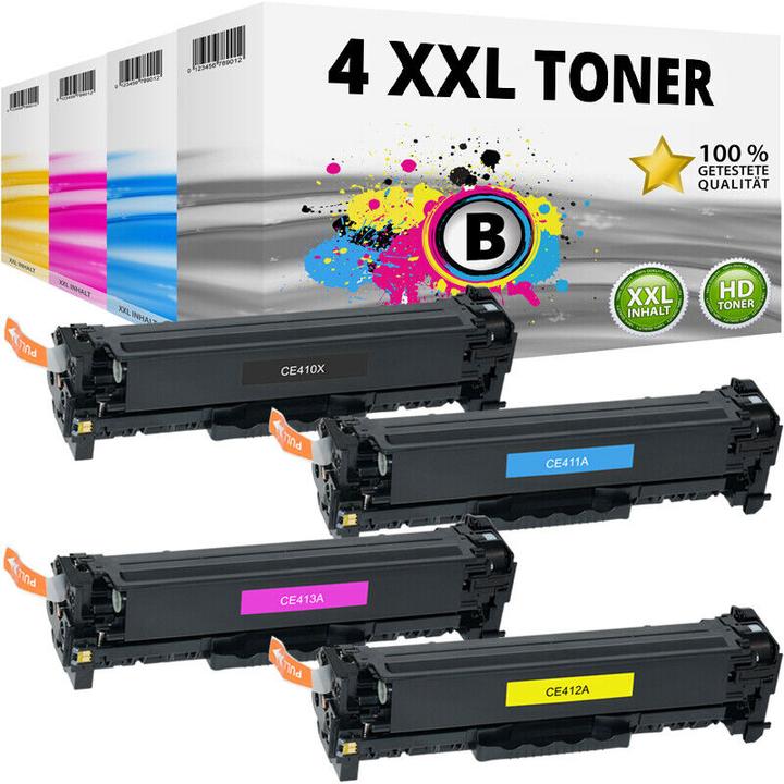 Actual product image Druckfuxx 4 XXL TONER für HP 305X/A LaserJet Pro 300 color M351a MFP M375nw Pro