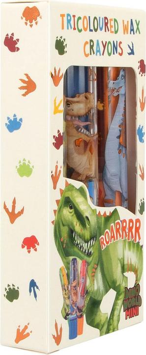 Actual product image Magni Wax Crayon Set Dino World Mini Tricolour (Multicoloured, 3 x)