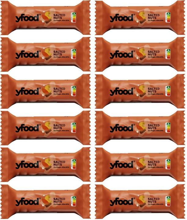 Image du produit YFood Noix salées & Chocolat (Noisette salée & Chocolat, 12 pcs, 720 g)
