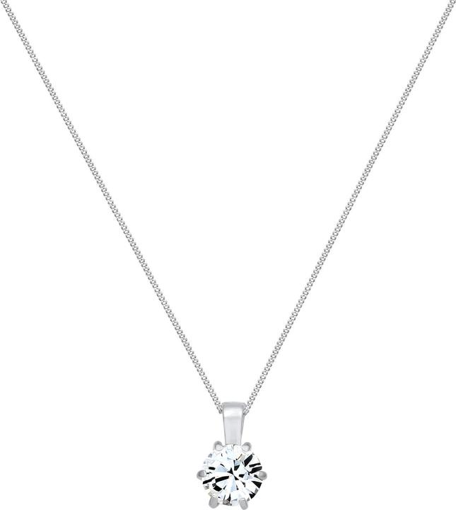 Produktbild Elli Halskette Panzerkette Basic Kristalle 925 Silber (925er Sterling Silber, Glaskristall)