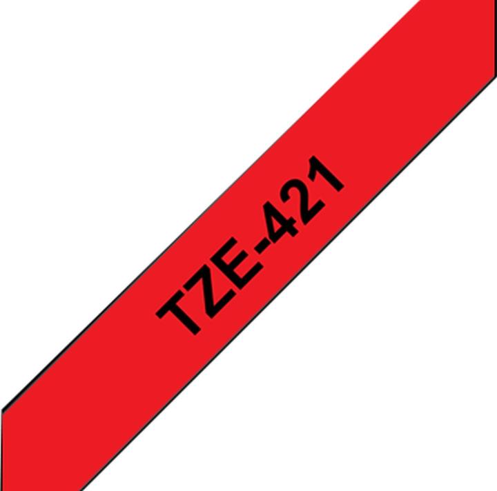 Brother Tze-421 (0.90 cm, Rot, Schwarz)