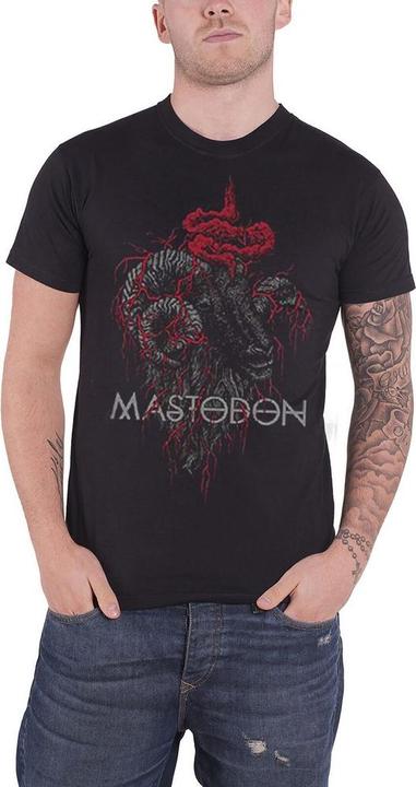 Actual product image Mastodon Unisex Adult Rams Head Cotton T-Shirt (XXL)