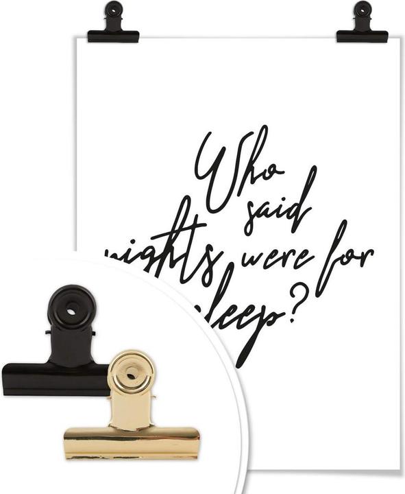 Produktbild Trenddeko Who said nights were for sleep (60 x 80 cm)