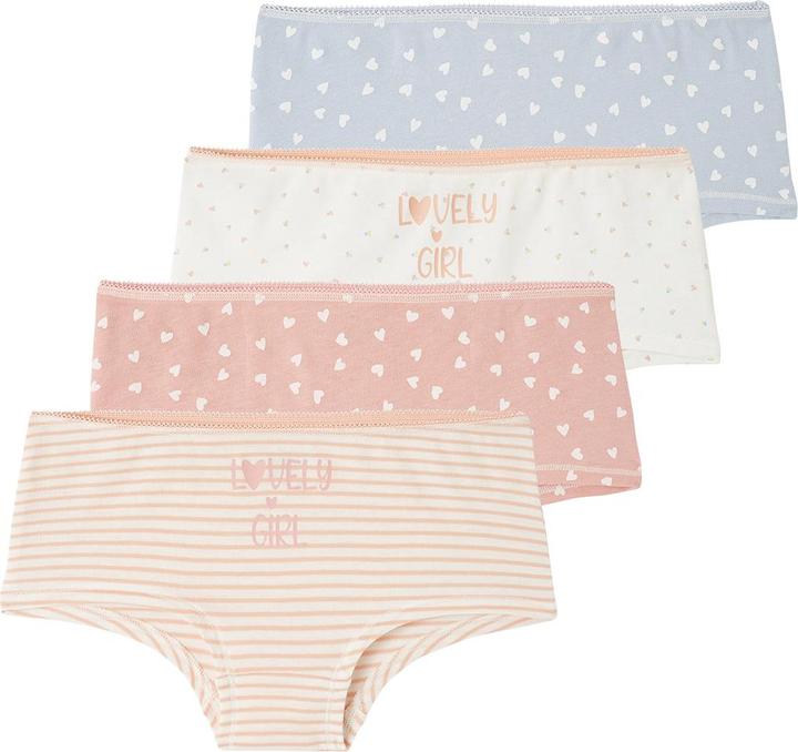 Vertbaudet 4er-Pack Mädchen Shortys BASIC Oeko-Tex