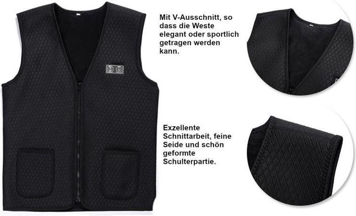 Immagine prodotto Hermex XXS gilet riscaldato gilet elettrico riscaldato gilet termico unisex 7 zone (XXS)