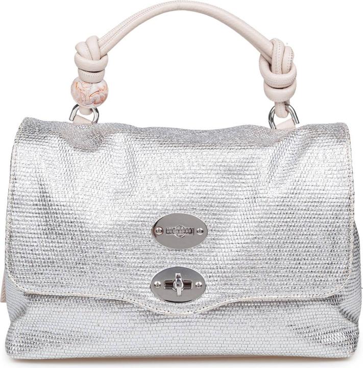 Zanellato postina midollino s bag in raffia color silver