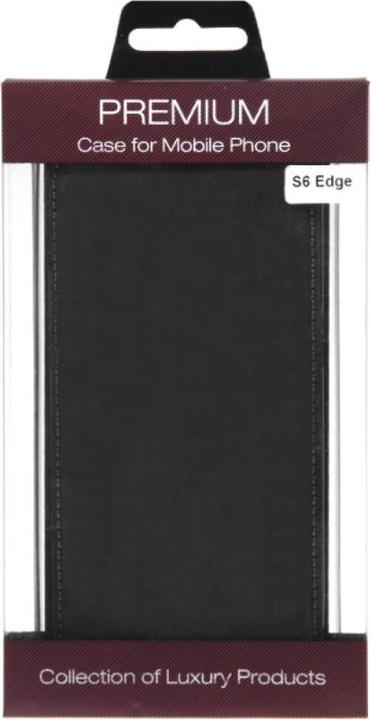 Immagine prodotto OEM Custodia Flip in pelle sottile per Galaxy S6 Edge - Nero (Samsung Galaxy S6 Edge)