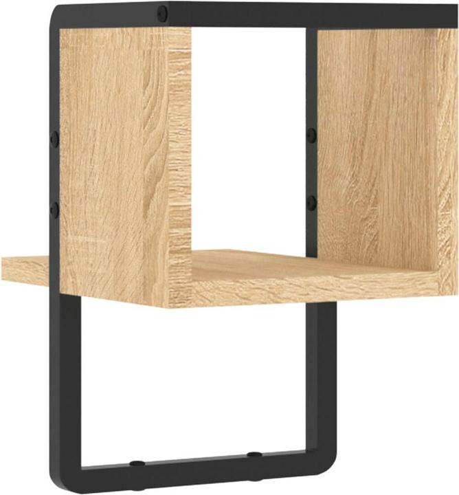 Immagine prodotto VidaXL Mensola a muro con barra Sonoma in rovere 20x25x30 cm, colore (20 x 25 x 30 cm)
