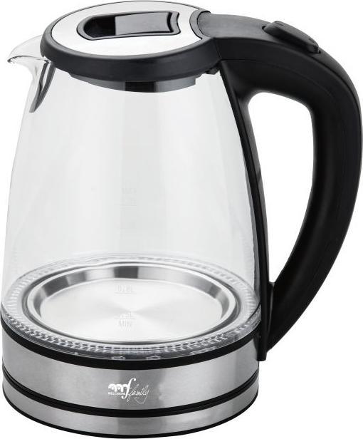 Produktbild Melchioni MR Boil elektrischer Wasserkocher 1,7 L 2200 W Schwarz, Transparent (1.70 l)