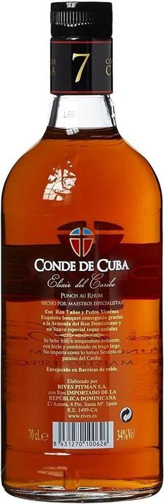 Actual product image Conde de Cuba Elixir del Caribe Rum (1 x 70 cl)