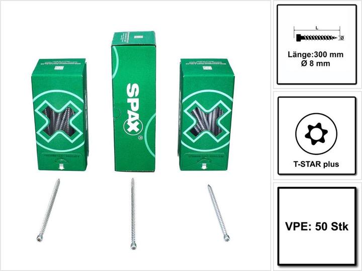 Produktbild Spax Zylinderkopfschrauben (50 Schrauben pro Stück)