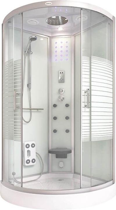 Home Deluxe Doccia a vapore con cascata Sauna a vapore MANTA, 90x90x220cm