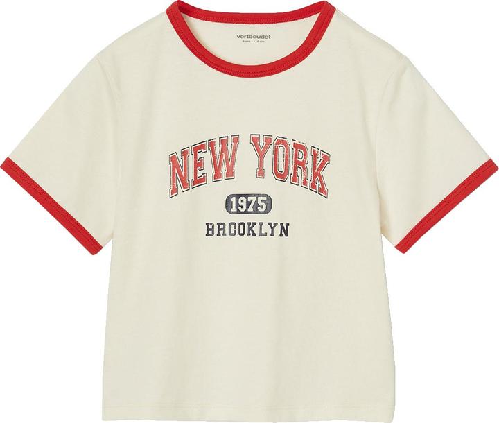 Vertbaudet Mädchen Cropped-Shirt im College-Look