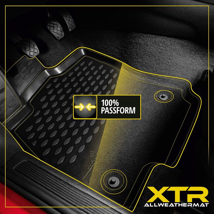 Image du produit Walser Tapis en caoutchouc XTR pour Skoda Fabia II/Fabia Combi II 12/2006 - 12/2014 (2 tapis avant + 2 tapis arrière)