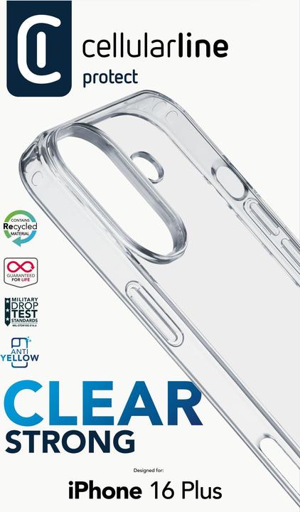 Actual product image Cellularline Clear Strong Case (Apple iPhone 16 Plus)