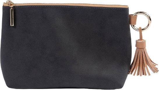 Image du produit Artebene MAJOIE Trousse de toilette petite soft noire - Trousse en cuir végétalien avec mousqueton