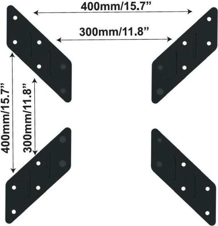Techly Componente di montaggio (adattatore VESA) - acciaio laminato a freddo (Muro)