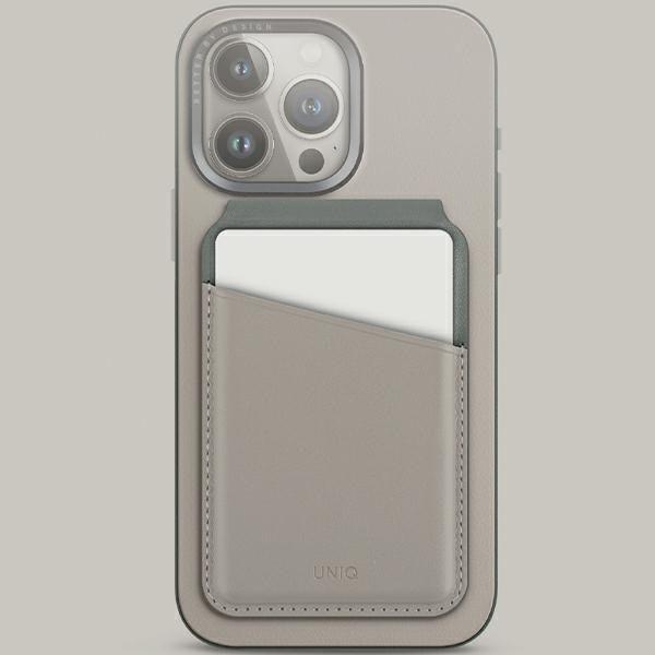 Produktbild Uniq Lyden DS magnetyczny portfel RFID i stojak na telefon beżowo-zielony/ivory-lichen green